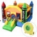 Gymax Inflatable Crayon Bounce House Castle Jumper Moonwalk Bouncer with 480W Blower   